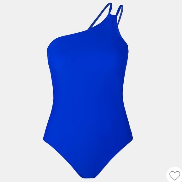 Cupshe One Shoulder Neckline, Lace Up Back Design, Tummy Control One Piece Swim - Picture 8 of 15